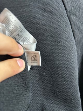 Sudadera Adidas Negra con Rayas Blancas