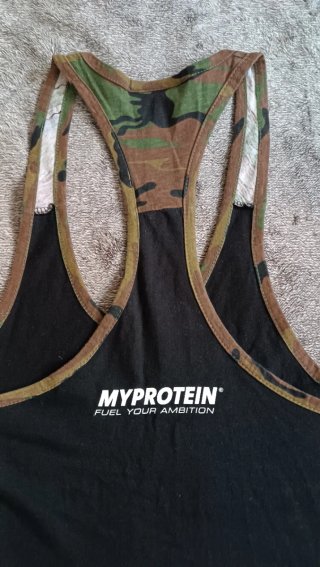 Camiseta Myprotein Negra Talla M Camuflaje