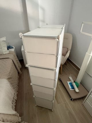 Armario modular blanco 8 compartimentos