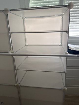 Armario modular blanco 8 compartimentos