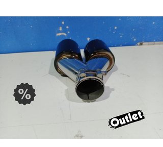 CX COLA IZQ ESCAPE UNIVERSAL 4 x 89MM ACERO INOX NEGRO AHUMA
