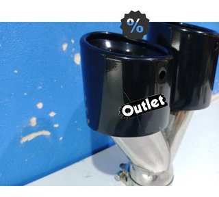 CX COLA IZQ ESCAPE UNIVERSAL 4 x 89MM ACERO INOX NEGRO AHUMA