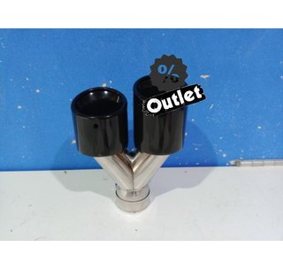 CX COLA IZQ ESCAPE UNIVERSAL 4 x 89MM ACERO INOX NEGRO AHUMA