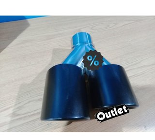 CX COLA ESCAPE SALIDA DOBLE UNIVERSAL 2x 89MM ACERO INOX NEG