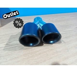CX COLA ESCAPE SALIDA DOBLE UNIVERSAL 2x 89MM ACERO INOX NEG