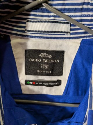 Camicie Darío Beltrán blu e bianca