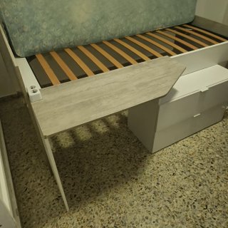 Cama 90 con escritorio y cajones