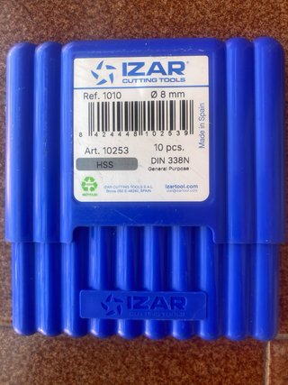 Estuche 10 brocas IZAR Ø 8 mm HSS