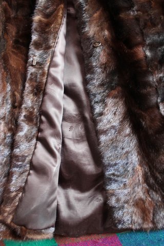 Abrigo de piel marrón Talla XL