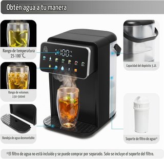 Dispensador Agua Caliente Instantáneo 3.2L 2000W