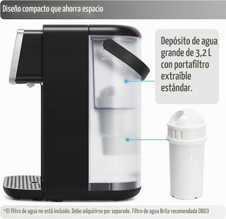 Dispensador Agua Caliente Instantáneo 3.2L 2000W