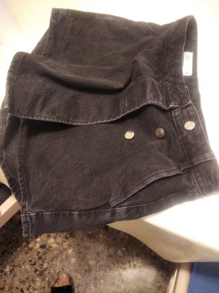 Falda pantalón Zara S vaquero negro