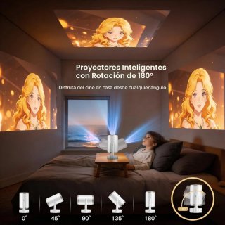 Proyector Portátil 4K 1080P WiFi 6 Bluetooth
