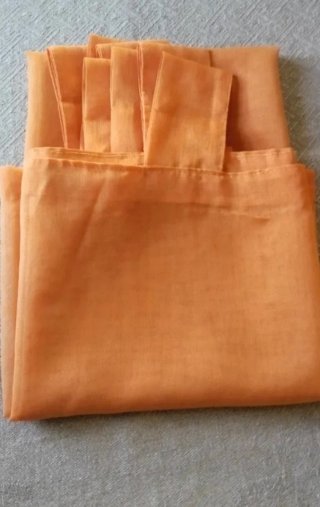 Cortina visillo naranja 105cm