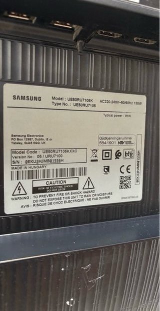 Samsung UE50RU7105K 50 4K Smart TV - Para reparar