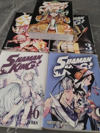 Shaman King tomos 2, 3, 5, 9 y 16.