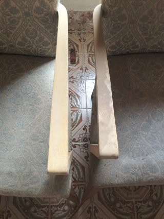 2 Sillones Antiguos Tapizados Madera