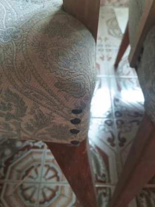 2 Sillones Antiguos Tapizados Madera