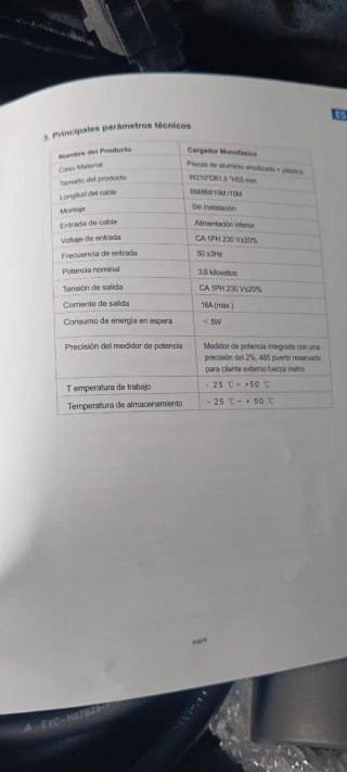 Cable de carga EV con conector Tipo 2