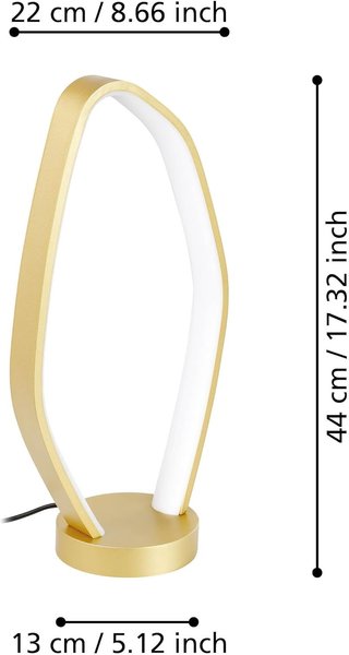 Lampara de mesa de diseño Eglo Vallerosa dorada