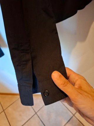 Camicia Benetton nera cotone stretch L