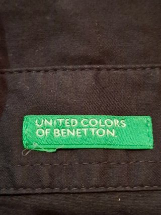 Camicia Benetton nera cotone stretch L