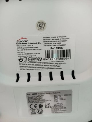Freidora de aire Lacor - Como nueva