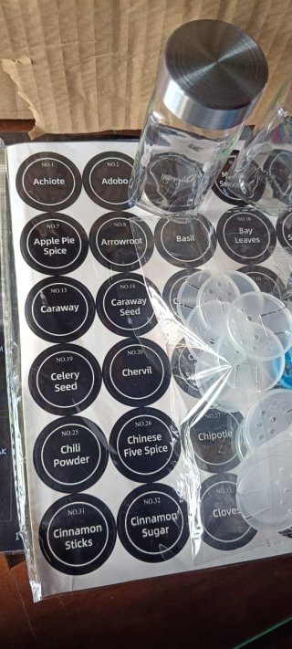 Set de 24 Frascos para Especias con Etiquetas