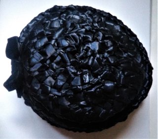 SOMBRERO DE ÉPOCA DE RAFIA NEGRA