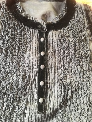 Top Vestir Negro con Volantes