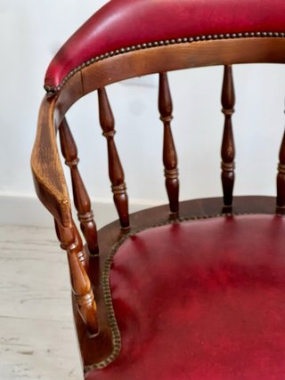 Pareja de Sillones Capitán Vintage Madera Tapizado