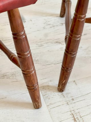 Pareja de Sillones Capitán Vintage Madera Tapizado