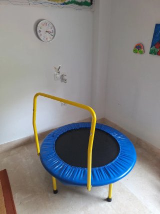 Cama elástica infantil 90cm con barra