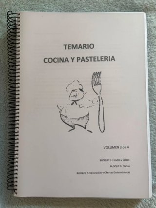 Temario apuntes Cocina Profesor Técnico FP