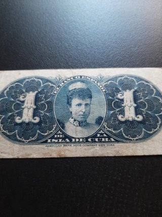BILLETE 1 PESO DE 1896 DEL BANCO ESPAÑOL DE CUBA