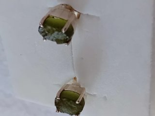 Orecchini Moldavite/Vltavin Argento 925