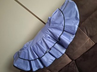Falda flamenca azul volantes