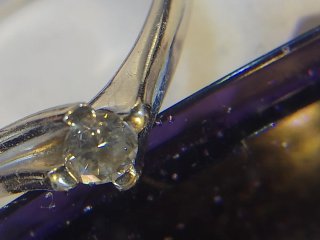 Anello  oro bianco e diamante