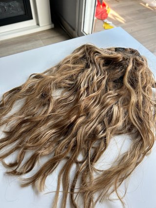 Extensiones de cabello natural rubio