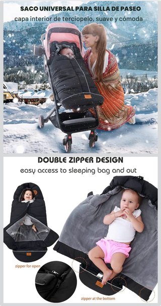 Saco Silla Paseo Miracle Baby Universal Invierno