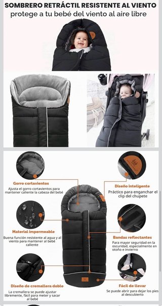 Saco Silla Paseo Miracle Baby Universal Invierno