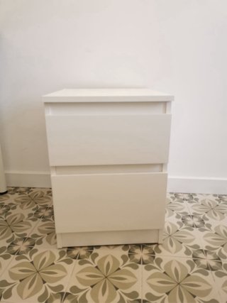 Cómoda 2 cajones IKEA KULLEN blanco 35x49cm