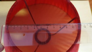 Pantalla de lámpara cónica plisada roja