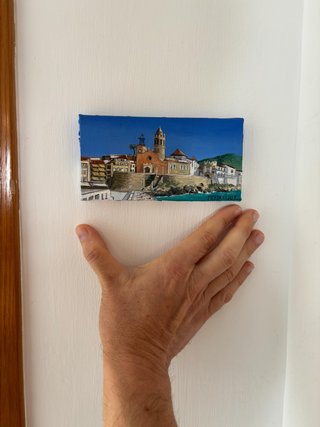 Cuadro Miniatura Sitges Óleo / Obra de Arte!