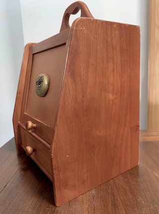 Joyero de madera con espejo