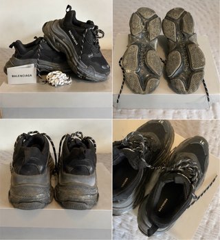 Balenciaga Triple S Clear Sole Negro Talla 37