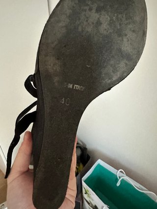 Zeppa camoscio nero taglia 40