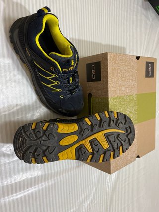 Bambas kids montaña CMP waterproof azul/amarillo