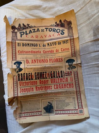 Cartel Taurino Caravaca 1927