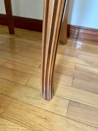 Sillas de comedor vintage madera y tela